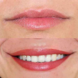 makijaż permanentny ust przed i po